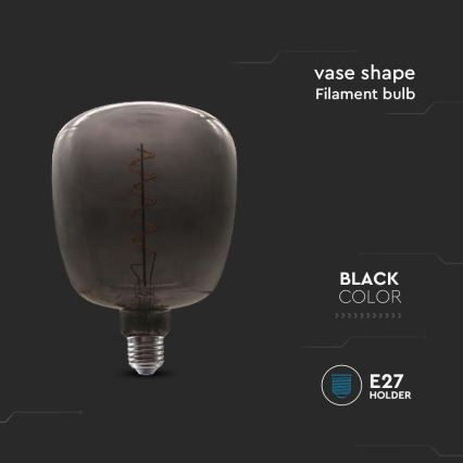 Λαμπτήρας LED FILAMENT E27/4W/230V μαύρος