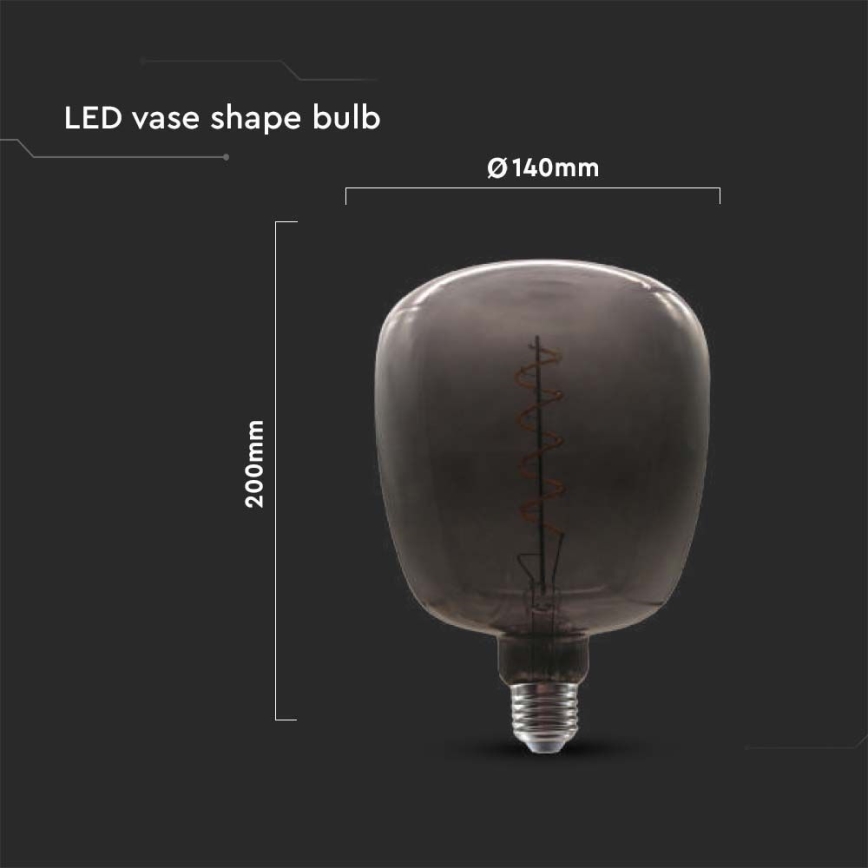 Λαμπτήρας LED FILAMENT E27/4W/230V μαύρος