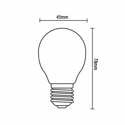 LED Λάμπα FILAMENT G45 E14/6W/230V 4000K