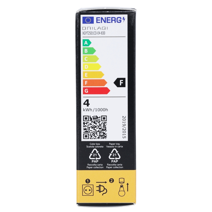 LED λάμπα FILAMENT T25 E14/4W/230V 3000K - BRILAGI