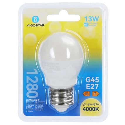 LED λάμπα G45 E27/13W/230V 4000K - Aigostar