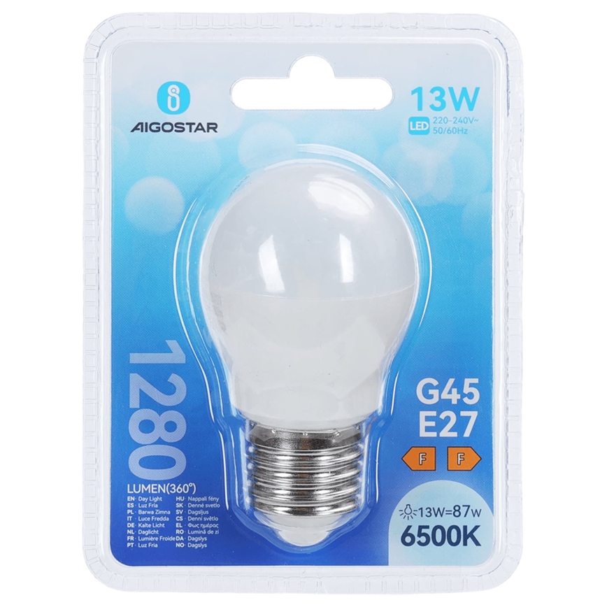 LED λάμπα G45 E27/13W/230V 6500K - Aigostar