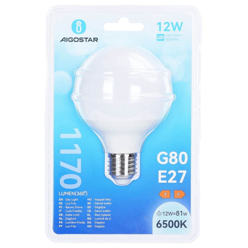 LED λάμπα G80 E27/12W/230V 6500K - Aigostar