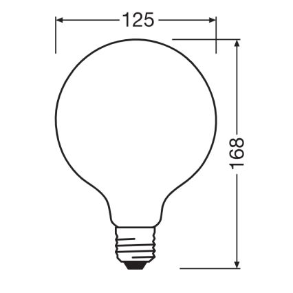 LED λάμπα GLOBE CLASSIC FILAMENT G125 E27/11,6W/230V 4000K - Ledvance