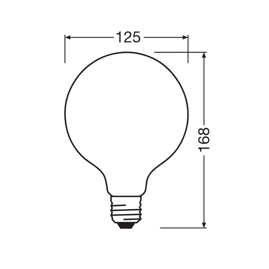 LED λάμπα GLOBE CLASSIC FILAMENT G125 E27/11,6W/230V 4000K - Ledvance