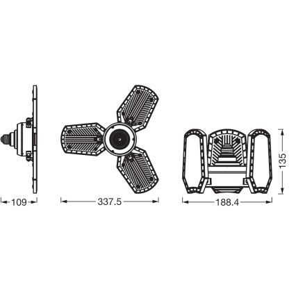 LED λάμπα HIGHBAY E27/40W/230V 4000K - Osram