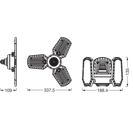 LED λάμπα HIGHBAY E27/60W/230V 4000K - Osram