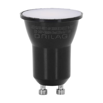 LED λάμπα MR11 GU10/4W/230V 3000K μαύρη - BRILAGI