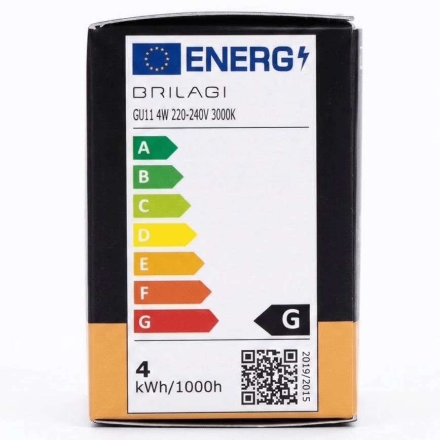LED λάμπα MR11 GU10/4W/230V 3000K μαύρη - BRILAGI