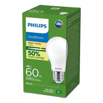 LED λάμπα Philips E27/4W/230V 2700K