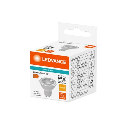 LED λάμπα προβολέα PAR16 GU10/4,5W/230V 2700K 36° - Ledvance