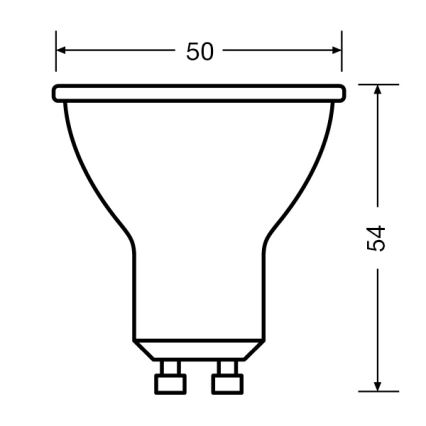 LED λάμπα προβολέα PAR16 GU10/4,5W/230V 2700K 36° - Ledvance