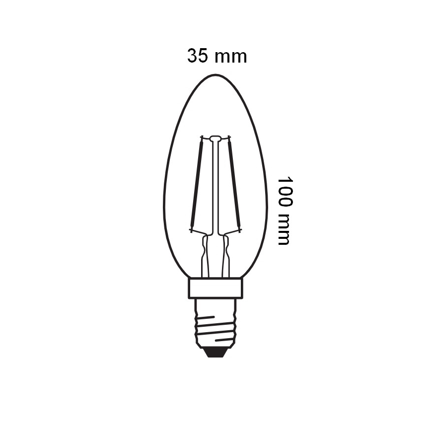 LED λάμπα ρετρό νήματος E14/2,5W/230V 2400K - Osram