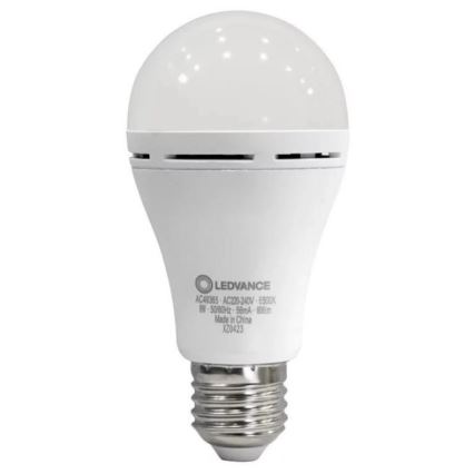 LED Λάμπα Επαναφορτιζόμενη A60 E27/8W/230V 6500K - Ledvance