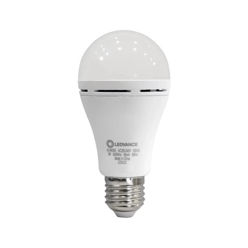 LED Λάμπα Επαναφορτιζόμενη A60 E27/8W/230V 6500K - Ledvance