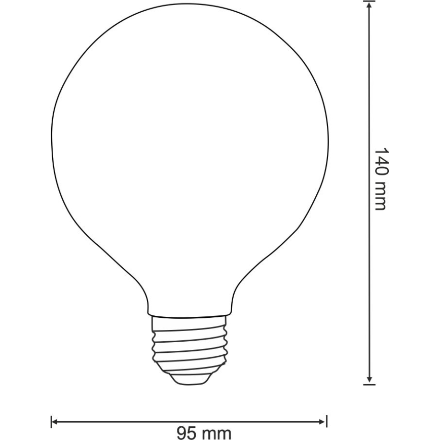LED Λάμπα VINTAGE AMBER G95 E27/4W/230V 2700K