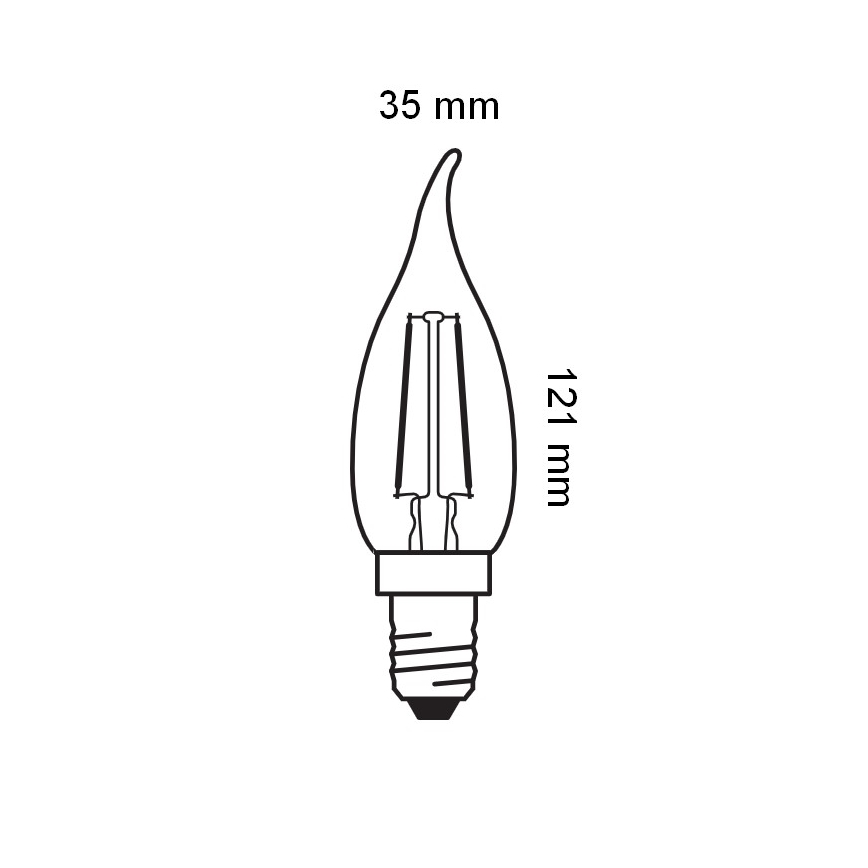 LED λάμπα VINTAGE FILAMENT E14/1,5W/230V 2400K - Osram