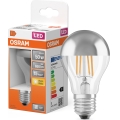 LED λάμπα με καθρεφτισμένη κορυφή FILAMENT E27/6,5W/230V 2700K ασημένια- Osram
