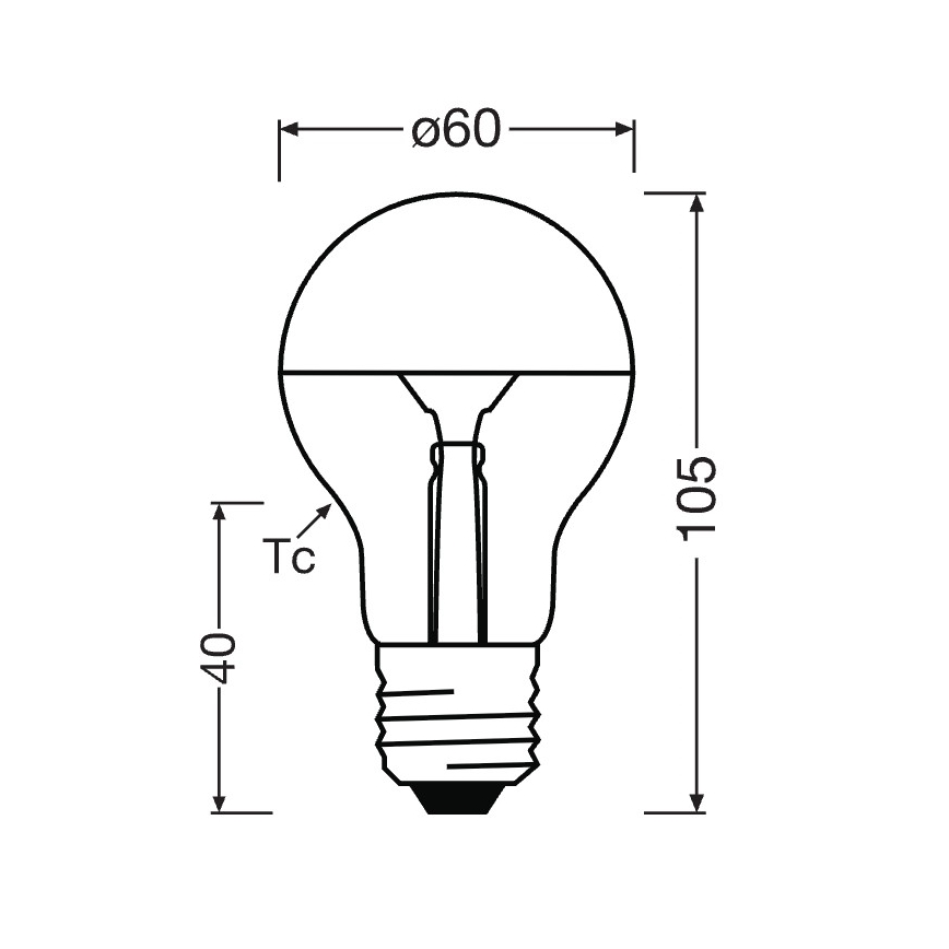 LED λάμπα με καθρεφτισμένη κορυφή SUPERSTAR E27/7W/230V 2700K χρυσή - Osram