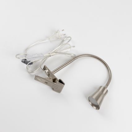 LED λάμπα με κλιπ LED/3,2W/230V ματ χρώμιο