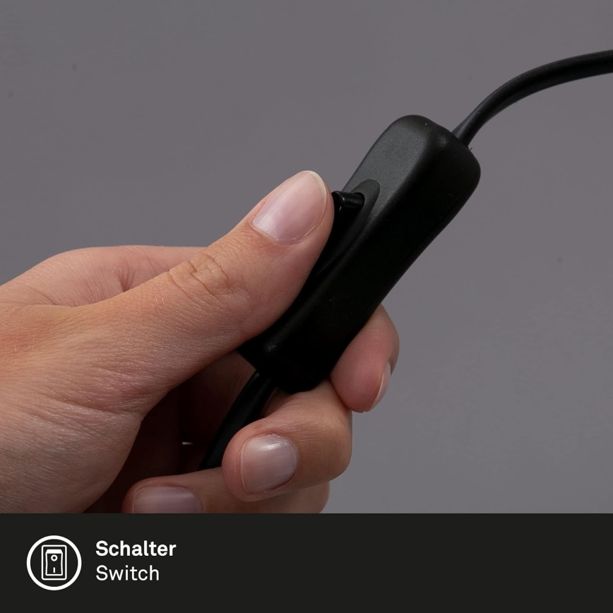 LED λάμπα με σφιγκτήρα 1xE27/4,2W/230V 2700K μαύρη