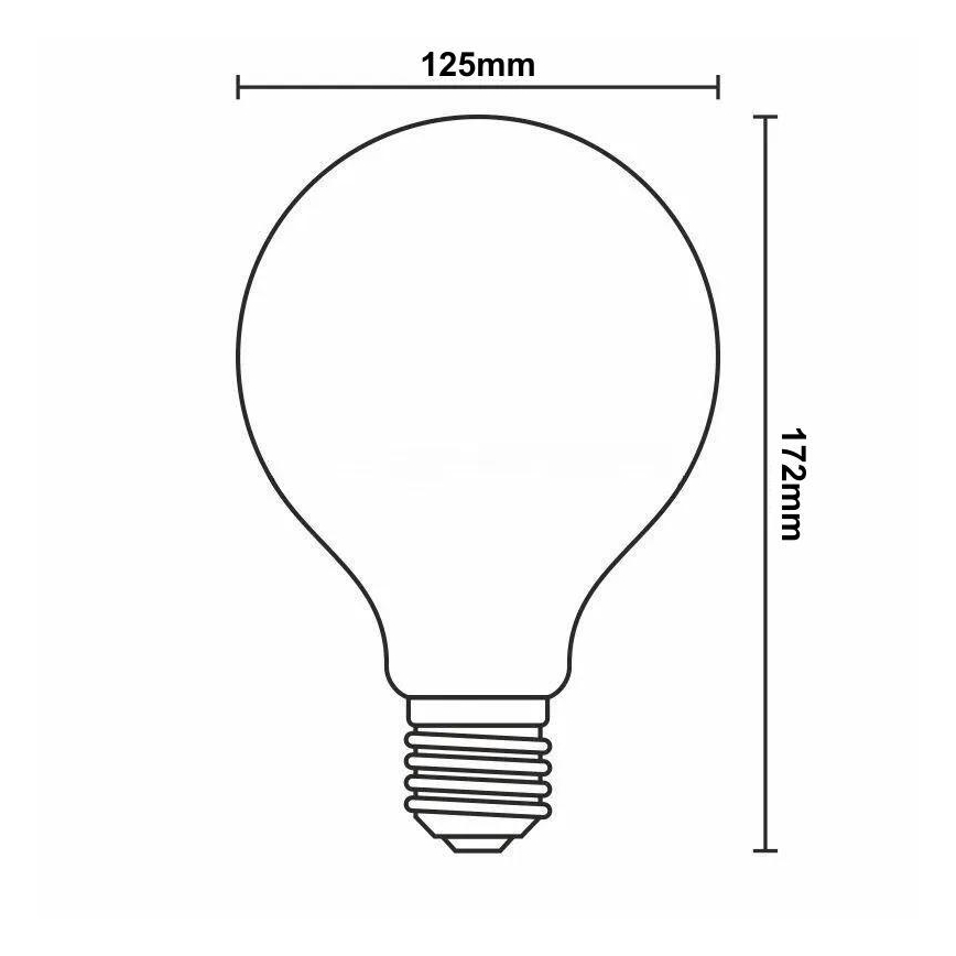 LED λάμπα νήματος G125 E27/11W/230V 3000K