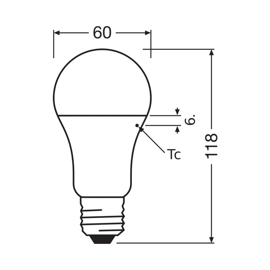 LED λαμπτήρας A60 E27/13W/230V 3000K - Osram