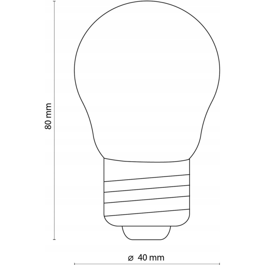 LED λαμπτήρας AMBER G45 E27/4,5W/230V 2200K