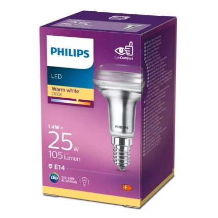 LED λαμπτήρας ανακλαστήρα Philips R50 E14/1,4W/230V 2700K