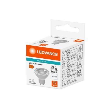 LED λαμπτήρας ανακλαστήρας PAR16 GU10/4,5W/230V 4000K 36° - Ledvance