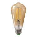 LED Λαμπτήρας CLASIC AMBER ST64 E27 / 10W / 230V 2200K - BRILAGI