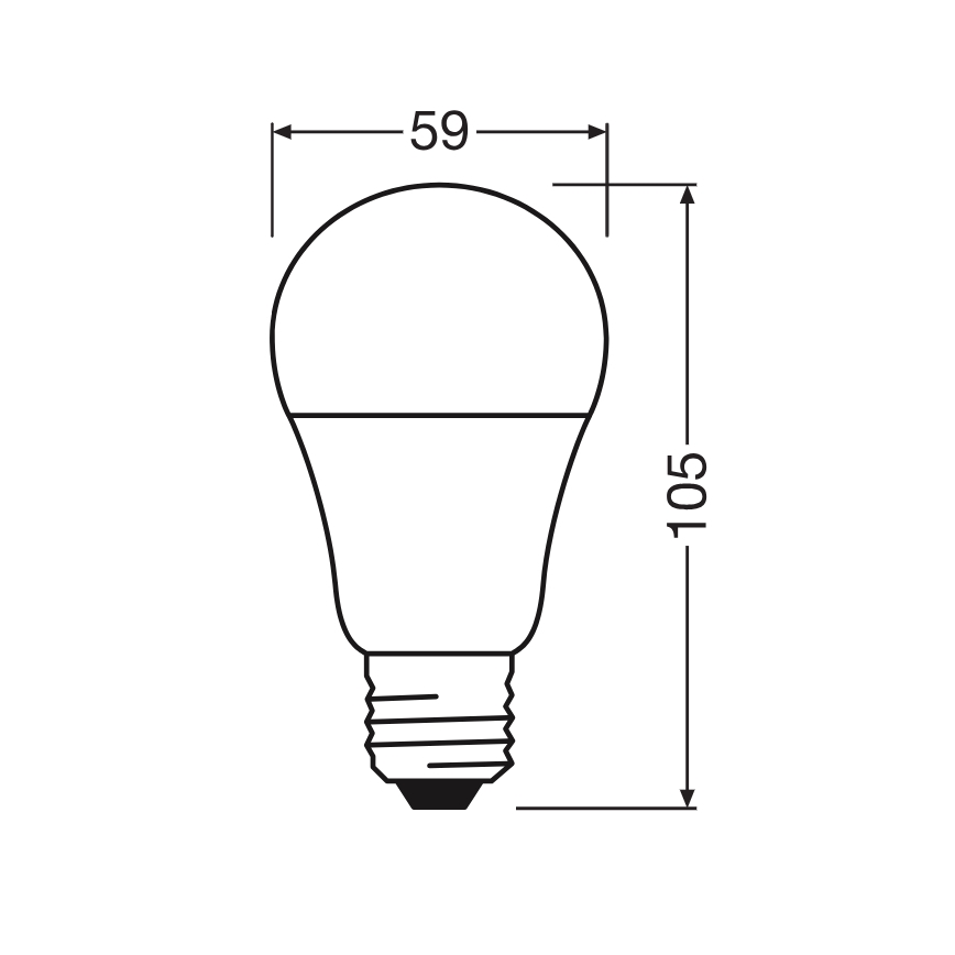 LED λαμπτήρας CLASSIC A60 E27/8W/230V 2700K - Ledvance