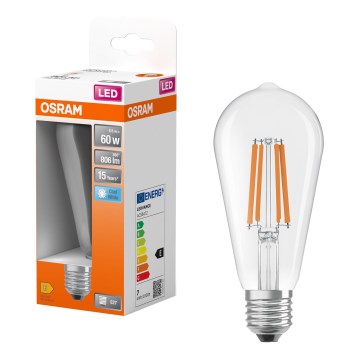 LED λαμπτήρας CLASSIC FILAMENT E27/6,5W/230V 4000K - Osram