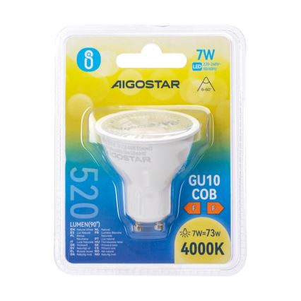 LED λαμπτήρας COB GU10/7W/230V 4000K - Aigostar