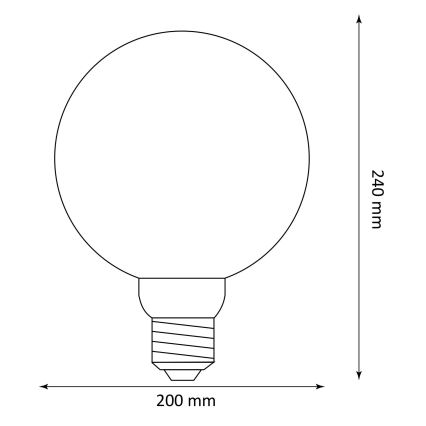 LED Λαμπτήρας DECO VINTAGE G200 E27/4W/230V 1800K