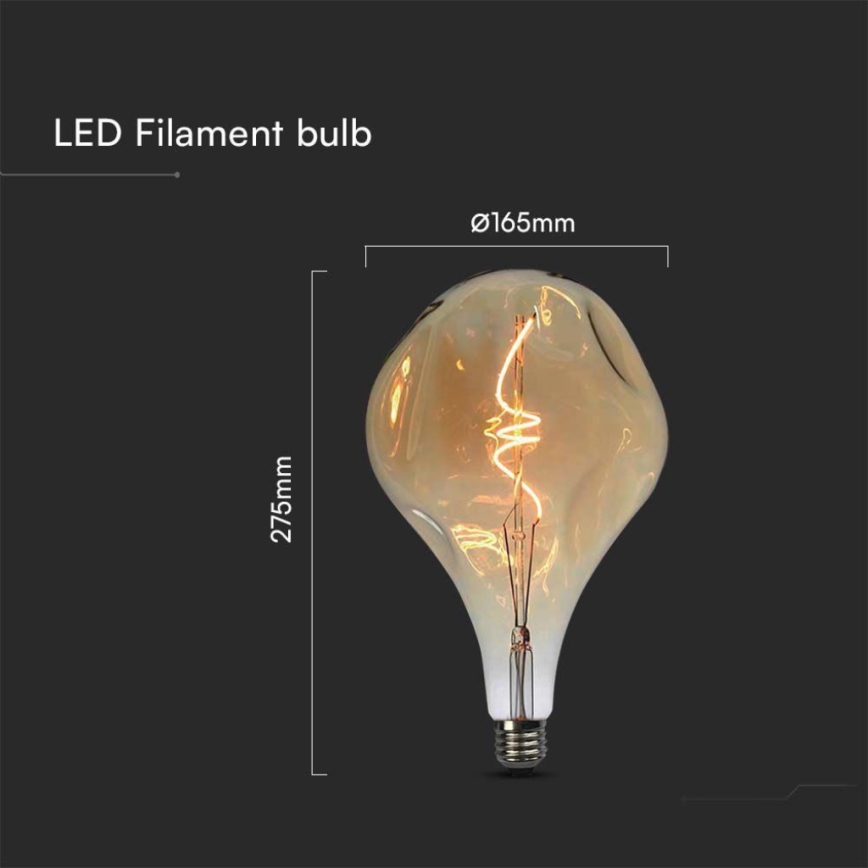 LED Λαμπτήρας FILAMENT A165 E27/4W/230V 1800K
