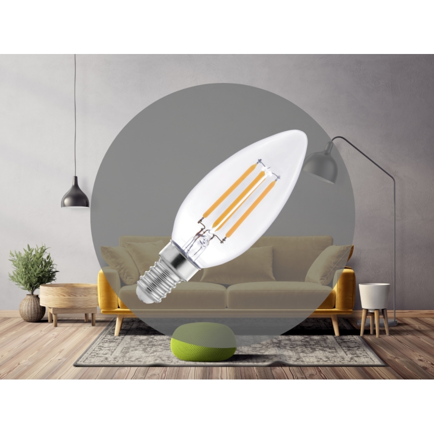 LED λαμπτήρας FILAMENT C37 E14/6W/230V 4000K