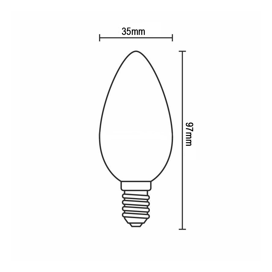 LED λαμπτήρας FILAMENT C37 E14/6W/230V 4000K