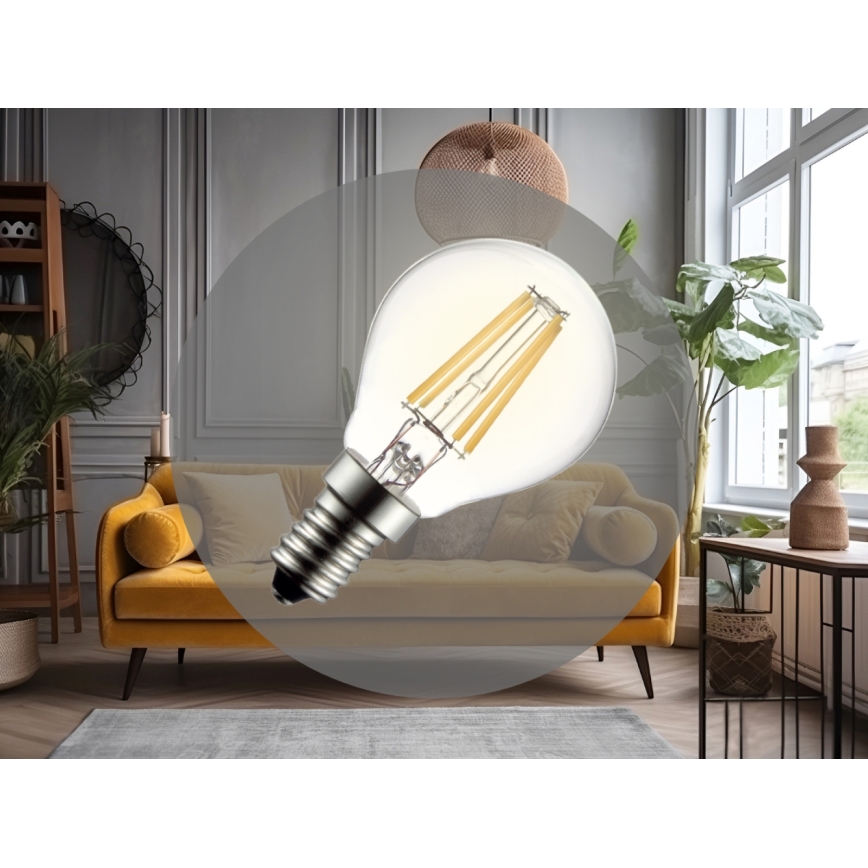 LED λαμπτήρας FILAMENT G45 E14/6W/230V 3000K