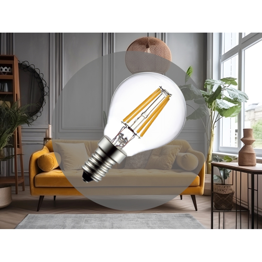 LED λαμπτήρας FILAMENT G45 E14/6W/230V 3000K