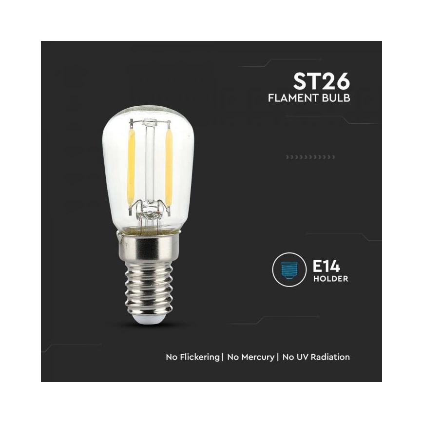 LED λαμπτήρας FILAMENT ST26 E14/2W/230V 6500K