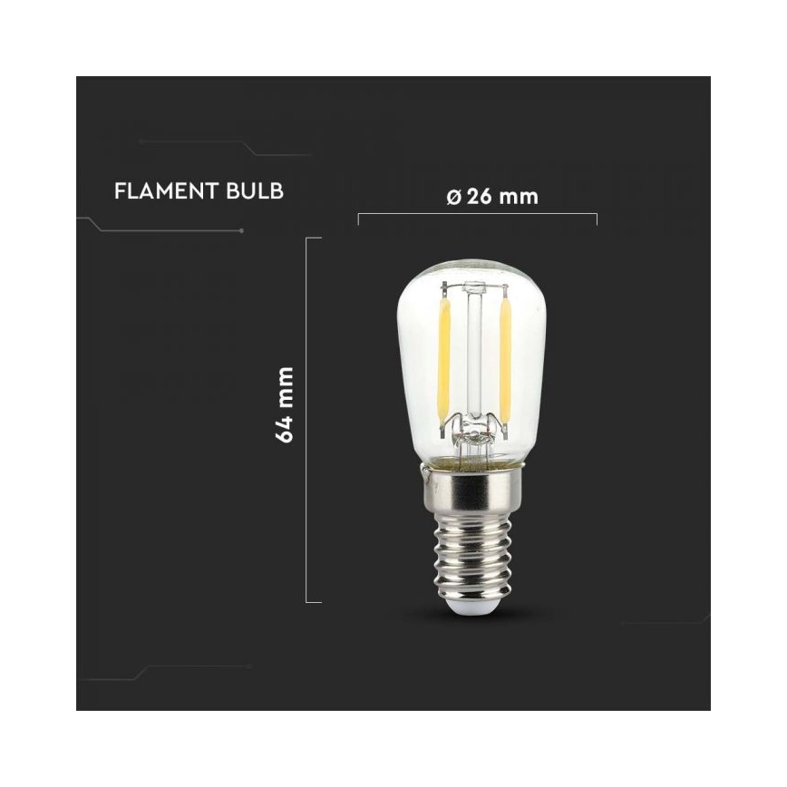 LED λαμπτήρας FILAMENT ST26 E14/2W/230V 6500K