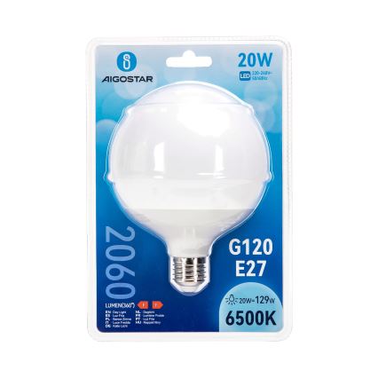 LED λαμπτήρας G120 E27/20W/230V 6500K - Aigostar