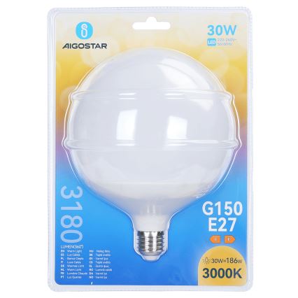 LED Λαμπτήρας G150 E27/30W/230V 3000K - Aigostar