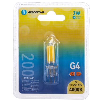 LED λαμπτήρας G4/2W/12V 4000K - Aigostar