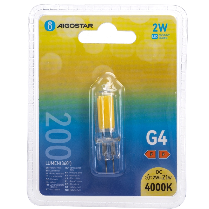 LED λαμπτήρας G4/2W/12V 4000K - Aigostar