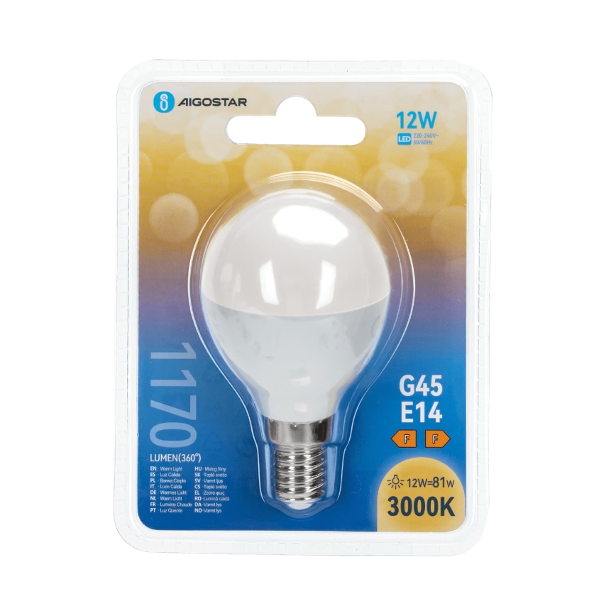 LED λαμπτήρας G45 E14/12W/230V 3000K - Aigostar