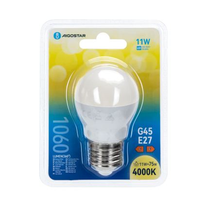 LED λαμπτήρας G45 E27/11W/230V 4000K - Aigostar