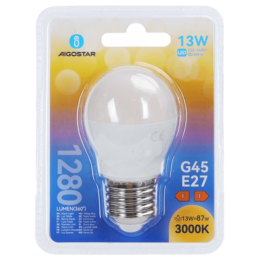 LED Λαμπτήρας G45 E27/13W/230V 3000K - Aigostar