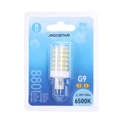 LED λαμπτήρας G9/8W/230V 6500K - Aigostar